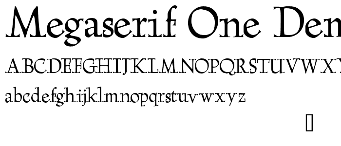 Megaserif One Demo font